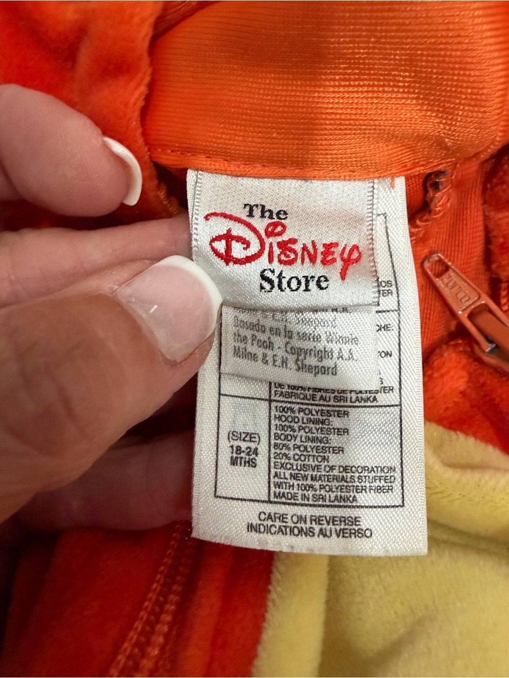 Disney Store Tigger Plush Hooded Kids Halloween Costume - Picture 2 of 4